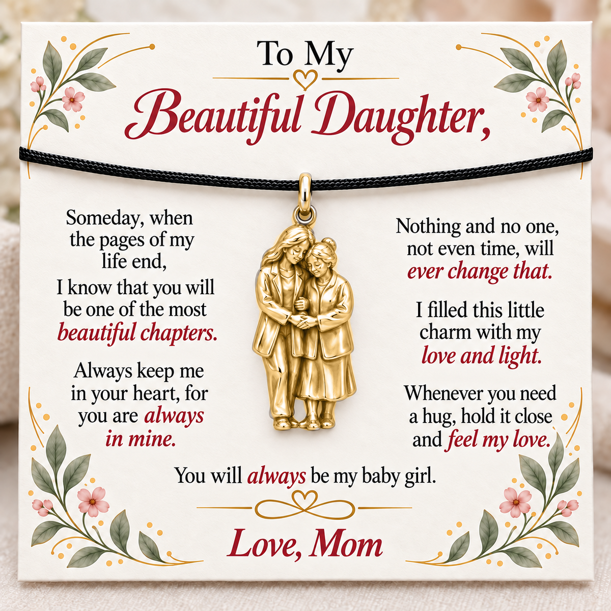 Love Changes Hands, Forever in Mom’s Heart — Main image, gold finish