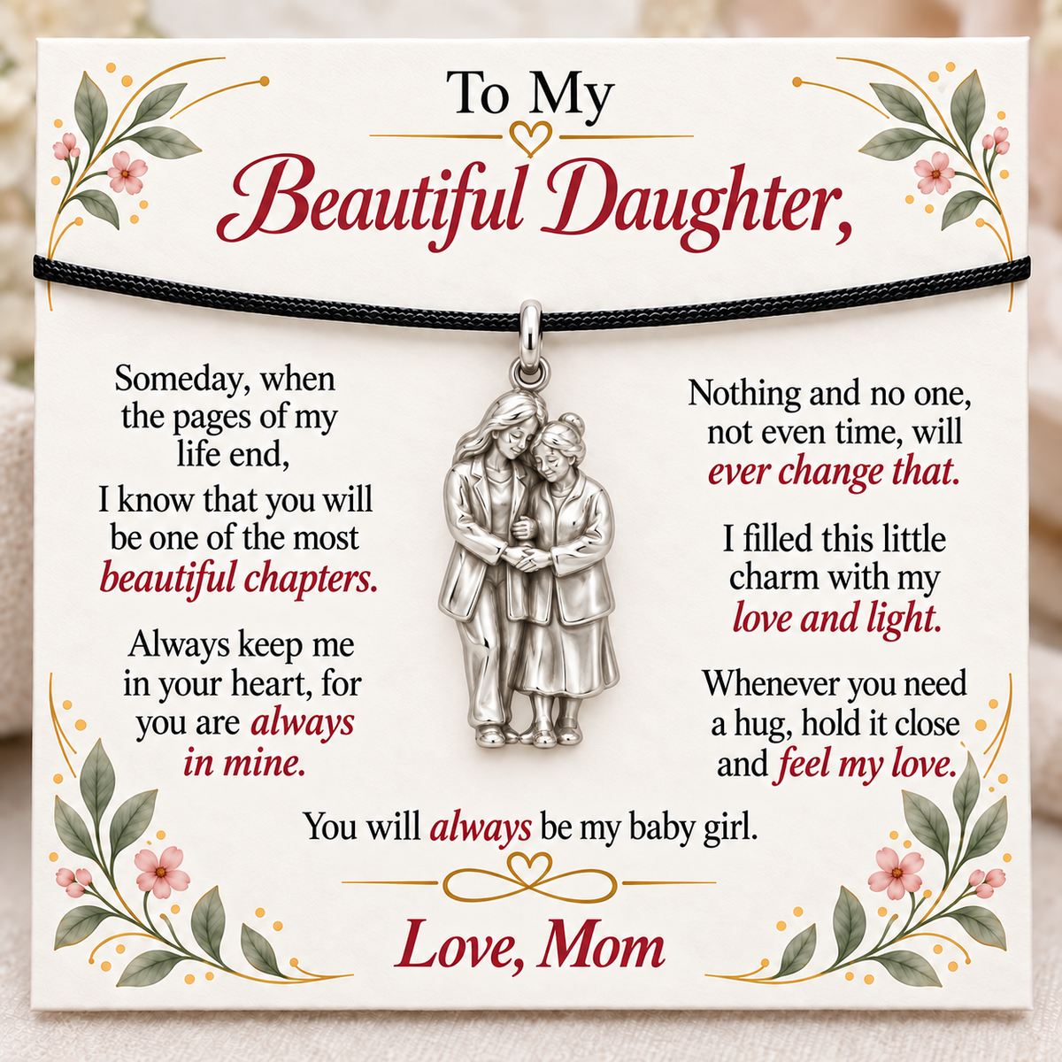Love Changes Hands, Forever in Mom’s Heart — Main image, silver finish