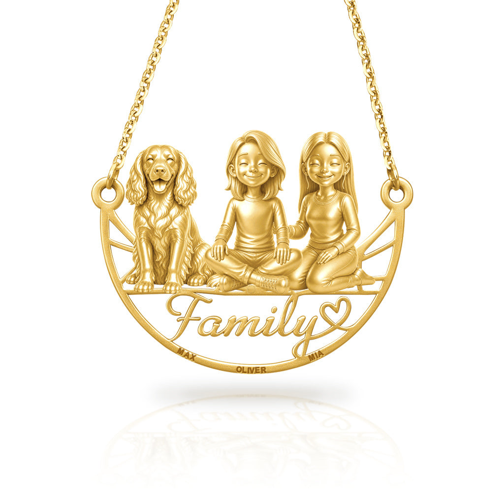 Soulyshine Welsh Springer Spaniel family and dog handcrafted necklace