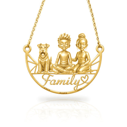 Soulyshine Welsh Terrier family and dog handcrafted necklace