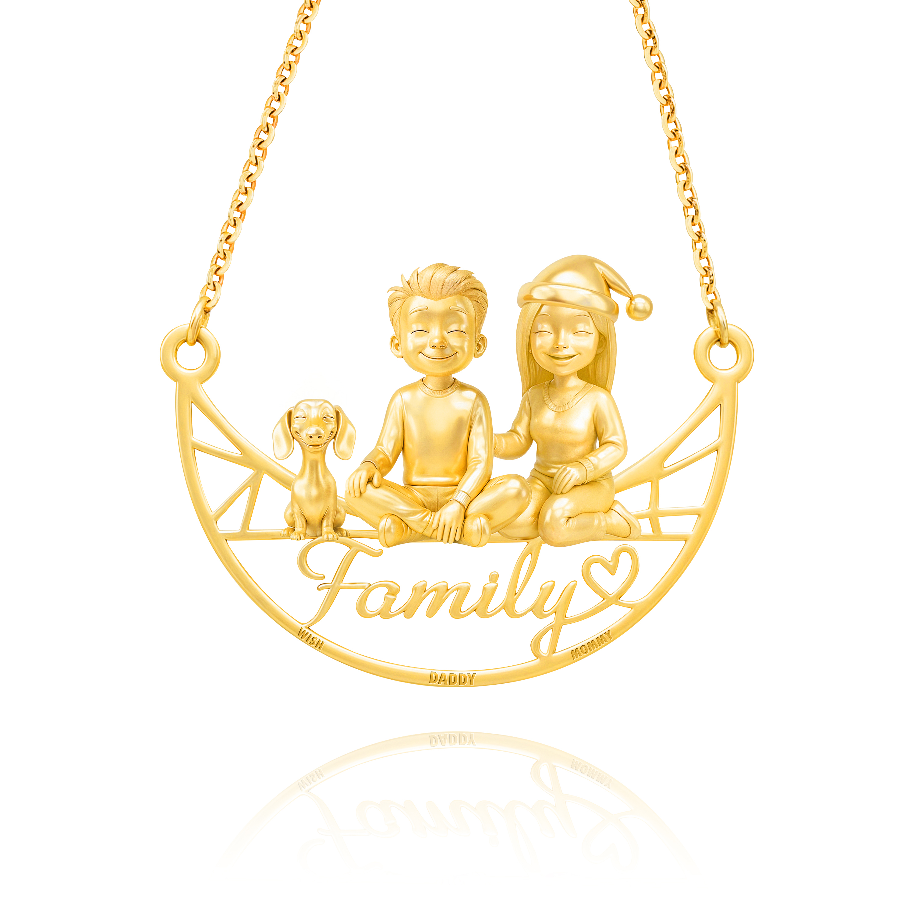 The Loving Home – Handcrafted Family & Pet Portrait Necklace