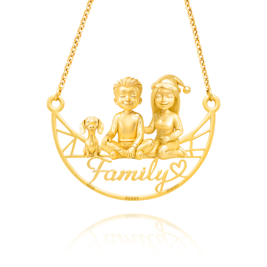 The Loving Home – Handcrafted Family & Pet Portrait Necklace