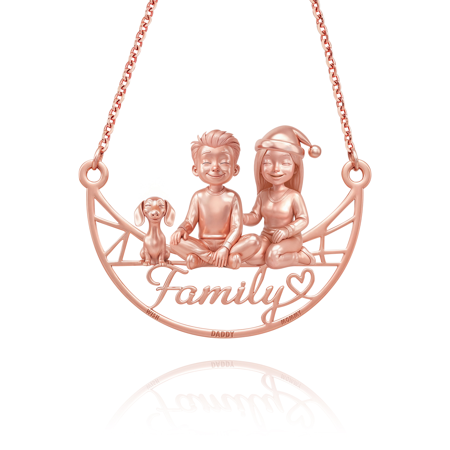 The Loving Home – Handcrafted Family & Pet Portrait Necklace