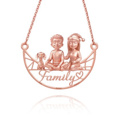 The Loving Home – Handcrafted Family & Pet Portrait Necklace