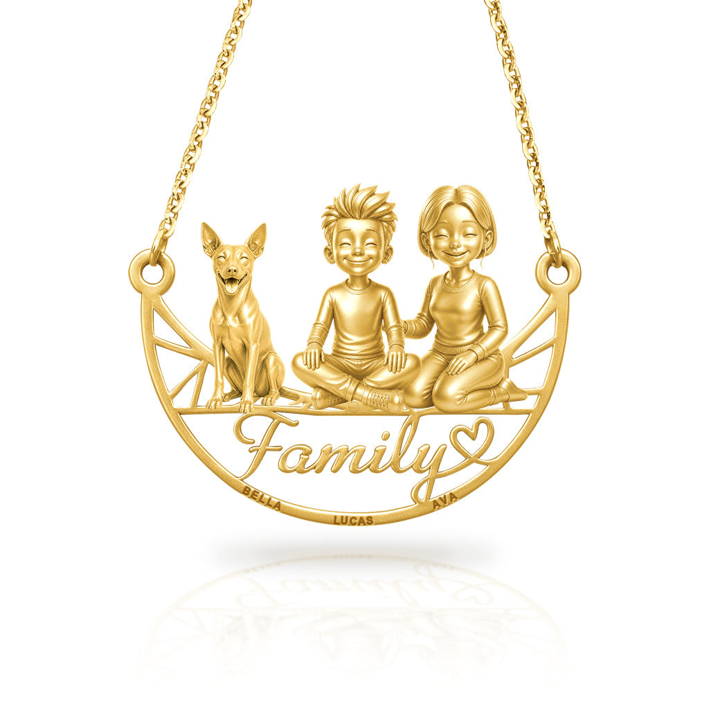 Soulyshine Xoloitzcuintli coated family and dog handcrafted necklace