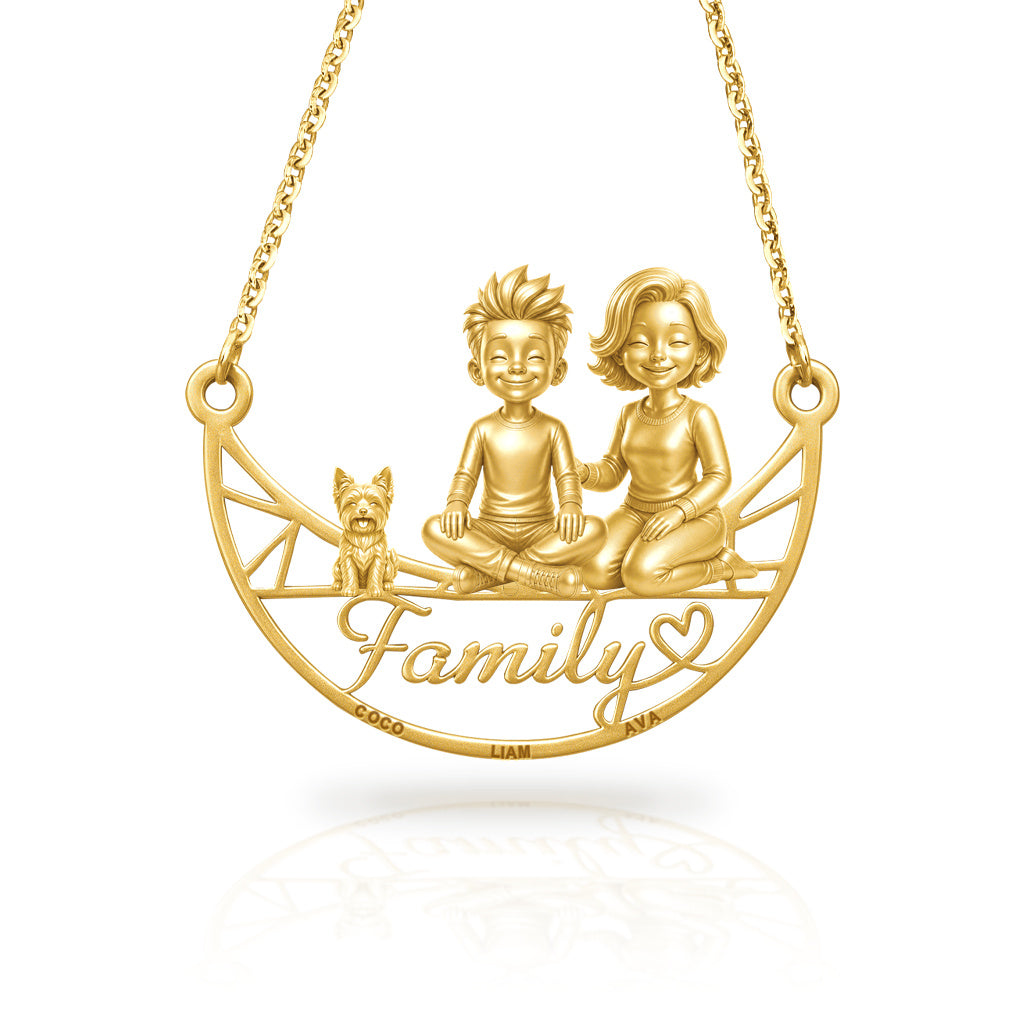 Soulyshine Yorkshire Terrier family and dog handcrafted necklace