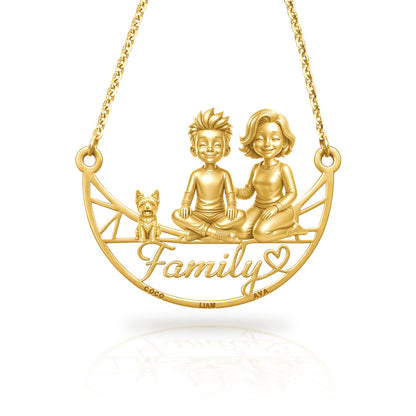 Soulyshine Yorkshire Terrier family and dog handcrafted necklace