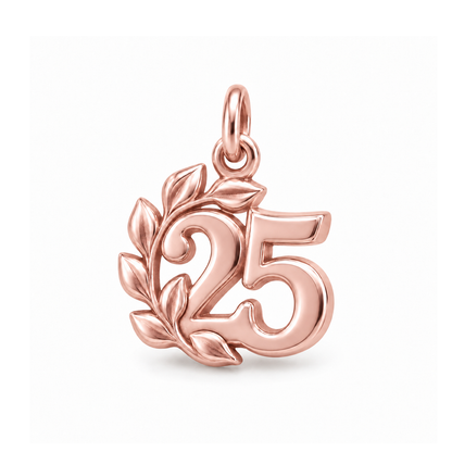 25th Anniversary Charm — Rose Gold | charm-topics-remaining-444-2026-09-14 | topic-064