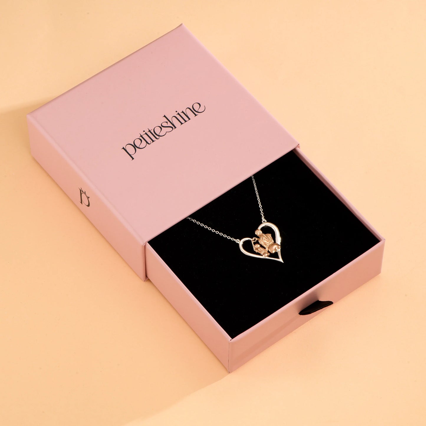 Heartbond Moments Vermeil Rosegold and Silver Necklace