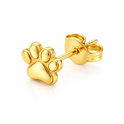 Soulyshine The Little Paw Stud Earings in 18K Gold Vermeil/ Silver