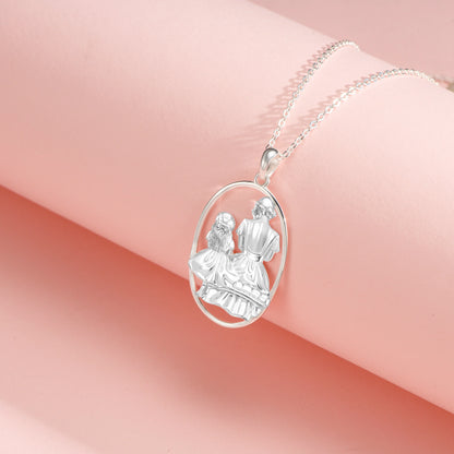 Soulyshine Mom and Princess Moment Silver Necklace