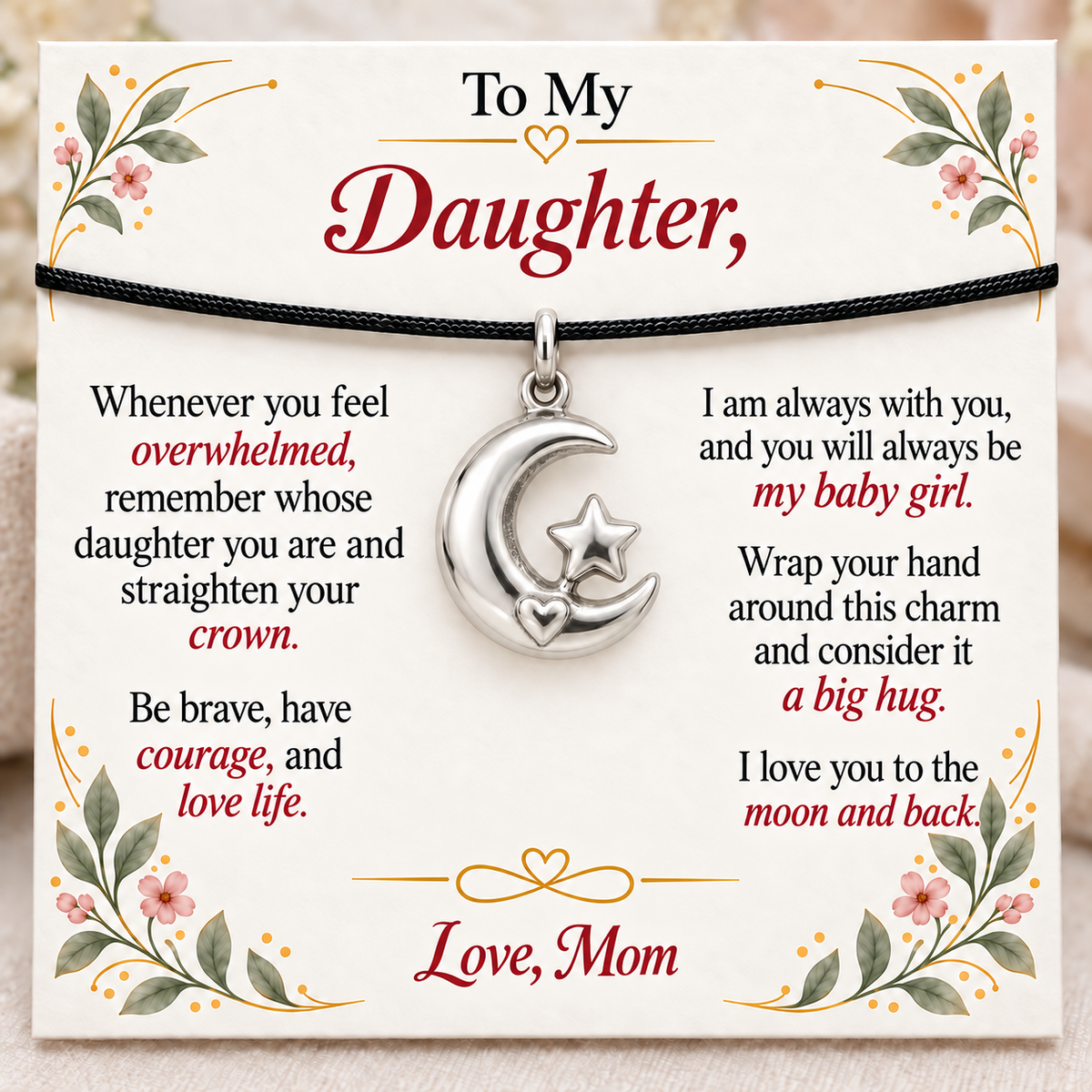 Moon and Star, Mom’s Endless Love — Main image, silver finish