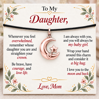 Moon and Star, Mom’s Endless Love — Main image, rose gold finish