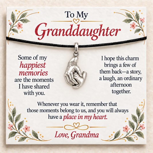 Grandma's Hand Charm: Holding Our Memories Close — Main image, silver finish