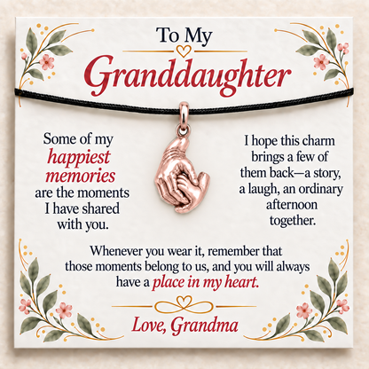Grandma's Hand Charm: Holding Our Memories Close — Main image, rose gold finish