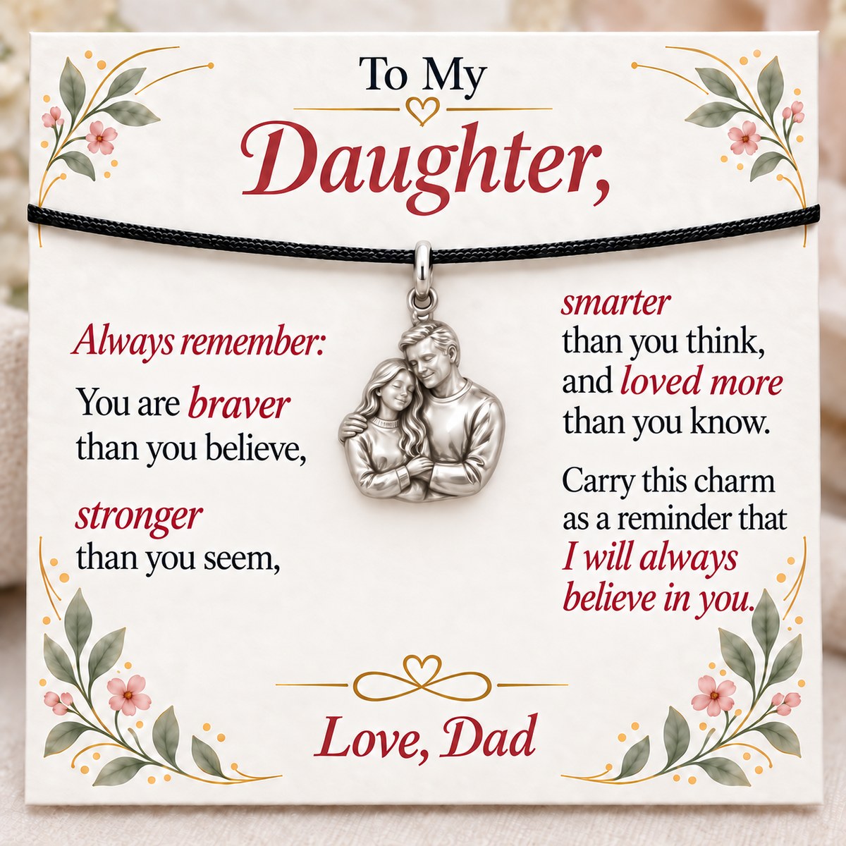 Dad’s Embrace, Stronger Than You Seem — Main image, silver finish