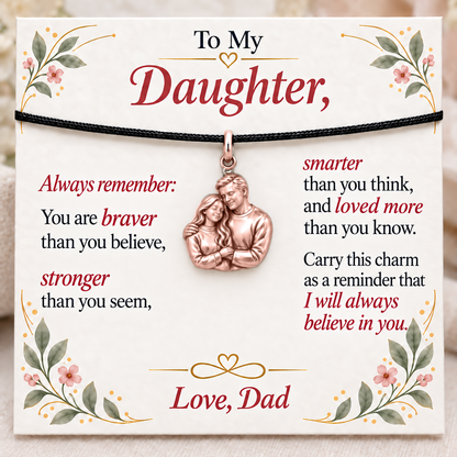 Dad’s Embrace, Stronger Than You Seem — Main image, rose gold finish