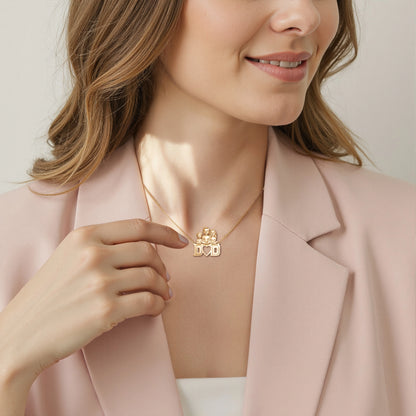 Soulyshine Personalized Dad & His Children - Handmade Necklace in Silver/14K Gold Vermeil