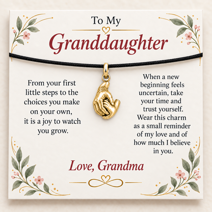 Grandma's Guiding Hand Charm: Trust Your Journey — Main image, gold finish