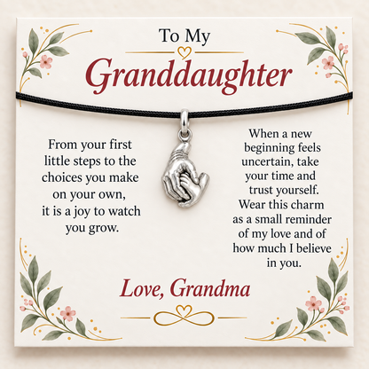 Grandma's Guiding Hand Charm: Trust Your Journey — Main image, silver finish