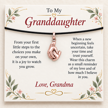 Grandma's Guiding Hand Charm: Trust Your Journey — Main image, rose gold finish