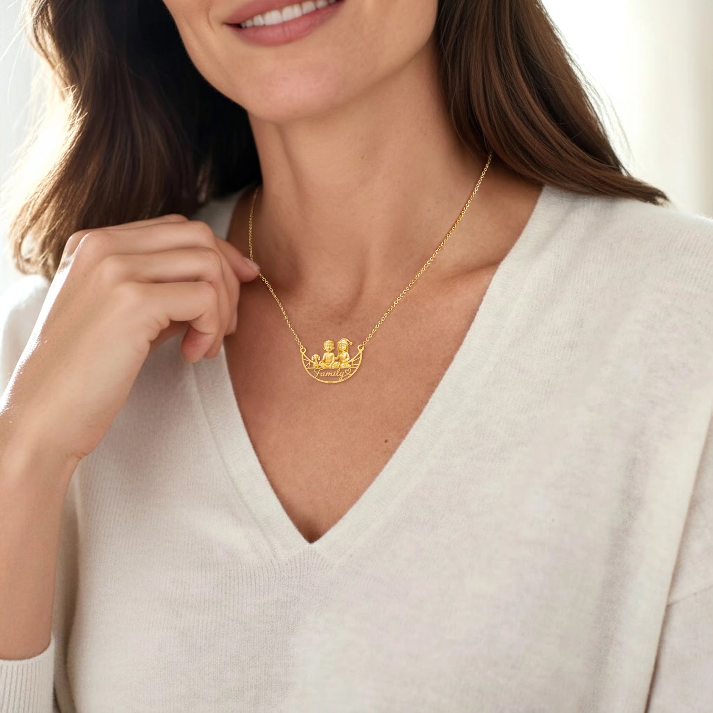 The Loving Home – Handcrafted Family & Pet Portrait Necklace