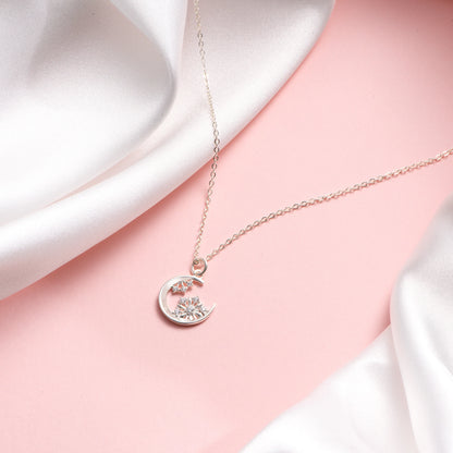 Soulyshine Lunar Snowflake Silver Necklace