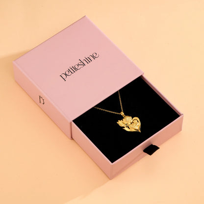 Soulyshine Mom With Flower Tulip Embrace 14K Gold Vermeil Necklace