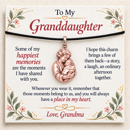 Grandma's First Embrace Charm: Memories Held Close — Main image, rose gold finish