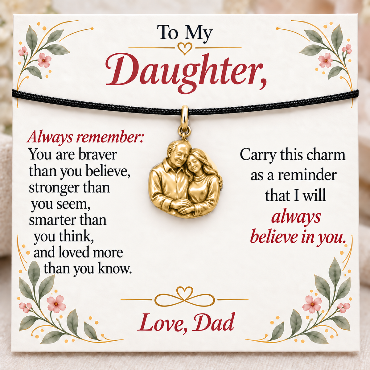 Always His Daughter, Loved Beyond Measure — Main image, gold finish