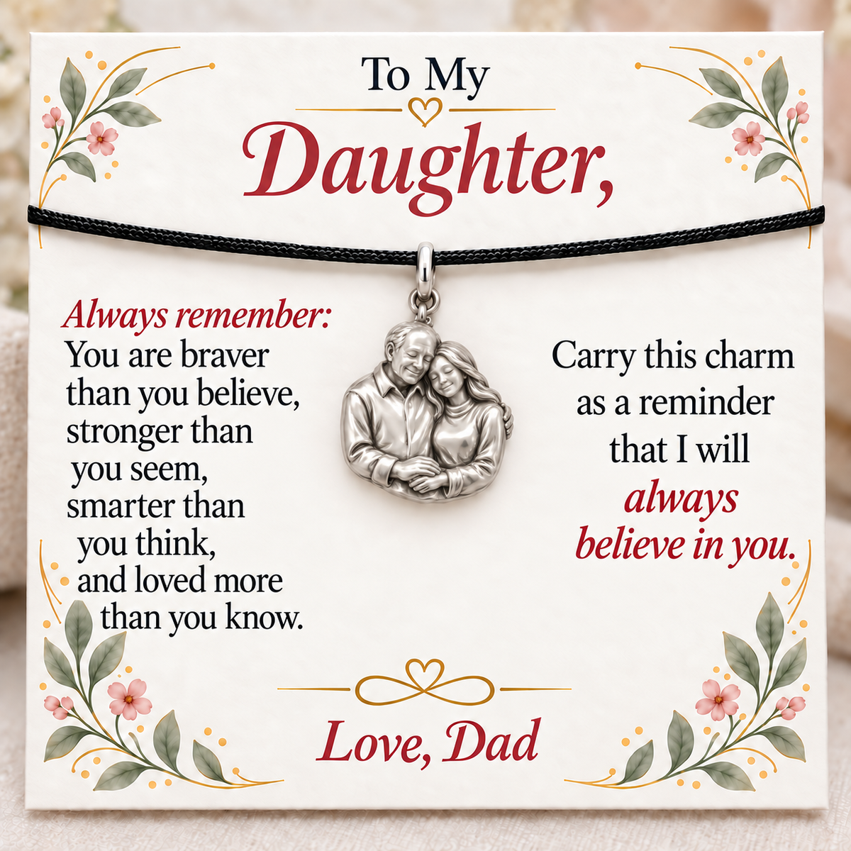 Always His Daughter, Loved Beyond Measure — Main image, silver finish