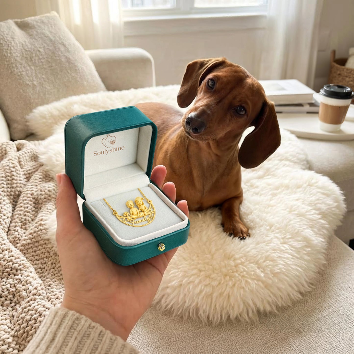 The Loving Home – Handcrafted Family & Pet Portrait Necklace