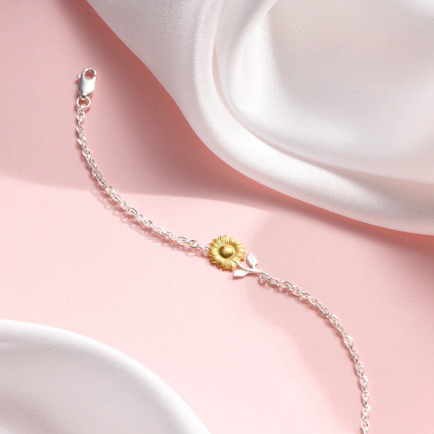 Sunflower Golden Bloom K14 Gold Vermeil and Silver Bracelet