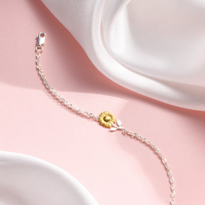Sunflower Golden Bloom K14 Gold Vermeil and Silver Bracelet