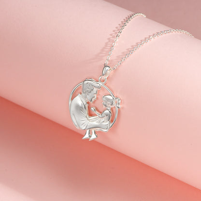 Soulyshine Daughter In Daddy’s Arms Silver Necklace