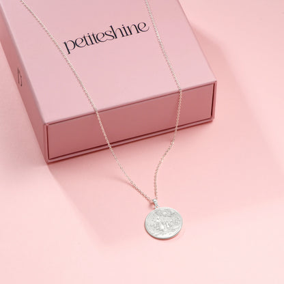 Soulyshine Little Girl Walk with Grandma in Garden Silver Necklace