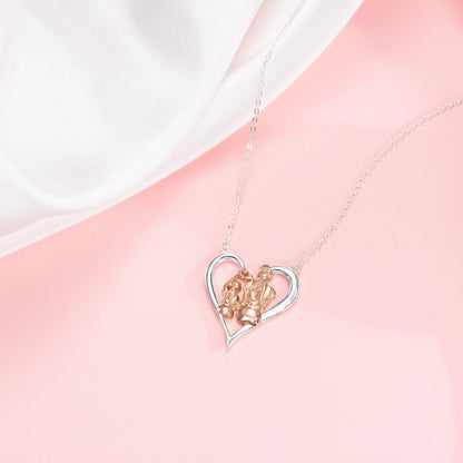 Heartbond Moments Vermeil Rosegold and Silver Necklace