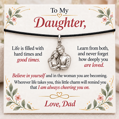 Dad’s Embrace, Believe in Your Becoming — Main image, silver finish