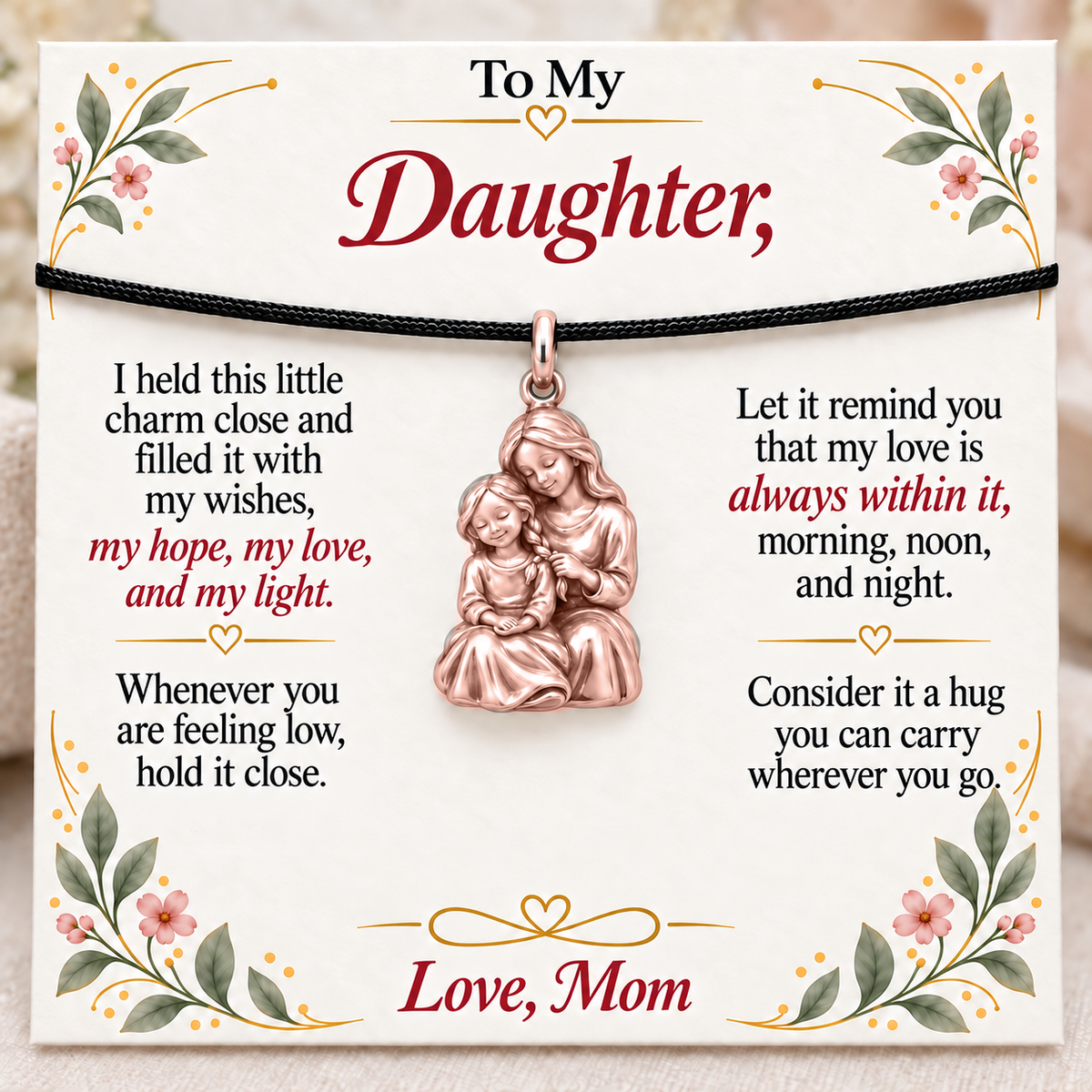 Braided with Love, Hope and Light — Main image, rose gold finish