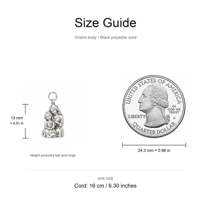 Braided with Love, Hope and Light — Size guide, 13 mm body and 16 cm cord