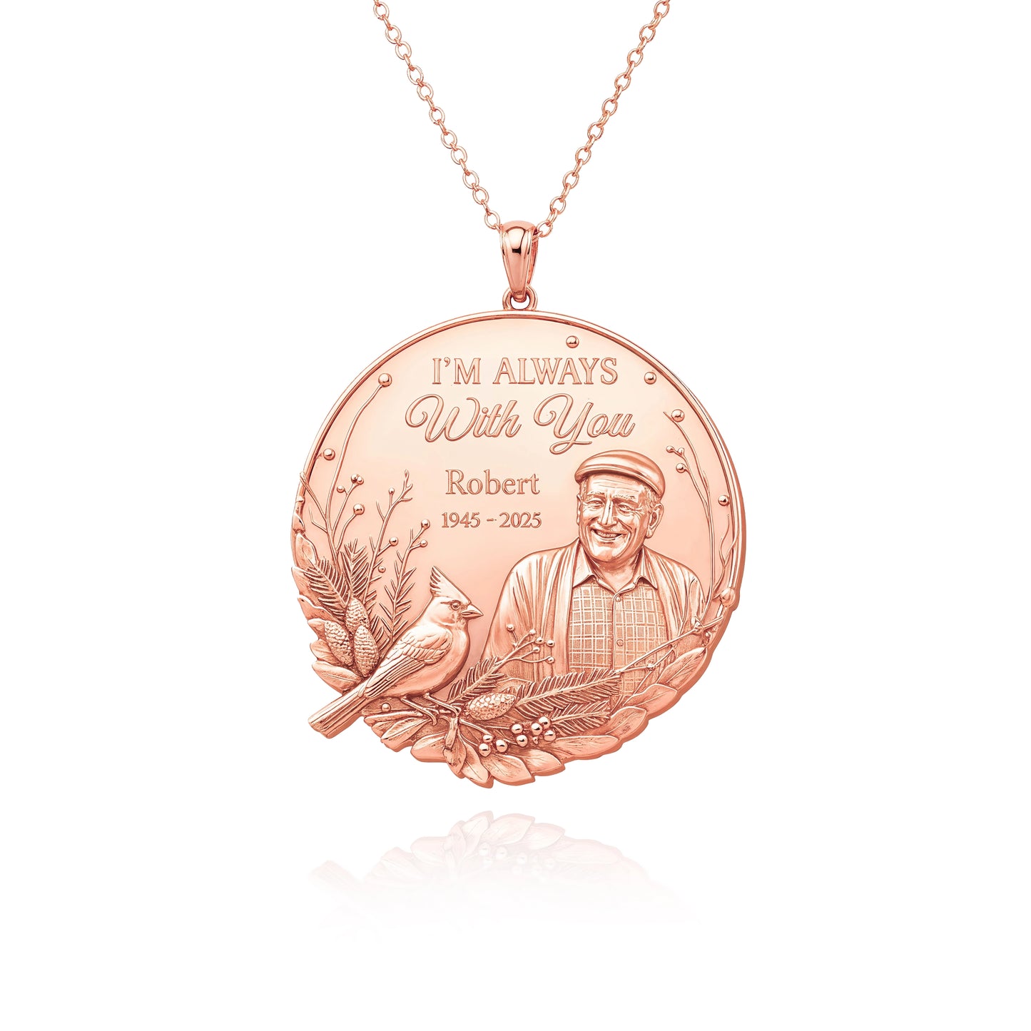 Soulyshine Eternal Presence Personalized Memorial -  Upload Photo Necklace in Sterling Silver/14K Gold Vermeil