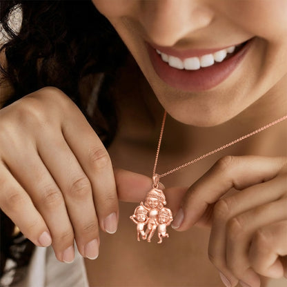 Soulyshine Personalized Grandma Grandkids - Handmade Necklace in Silver/14K Gold Vermeil