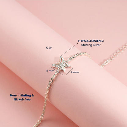 Wings of Grace Silver Bracelet