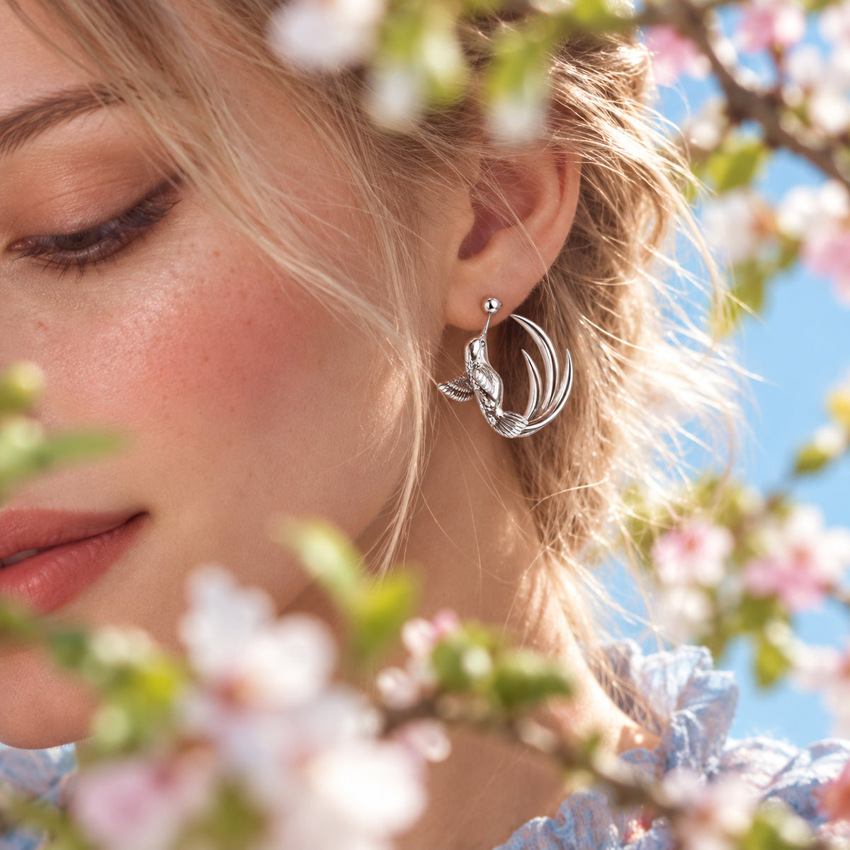 Hummingbird Earring Hoops