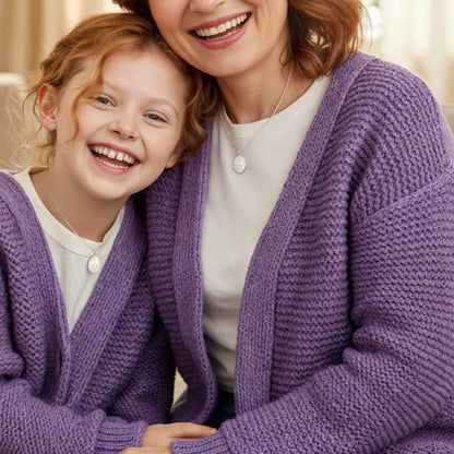 Soulyshine Little Girl Walk with Grandma in Garden Silver Necklace