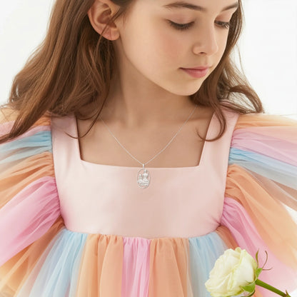 Soulyshine Mom and Princess Moment Silver Necklace