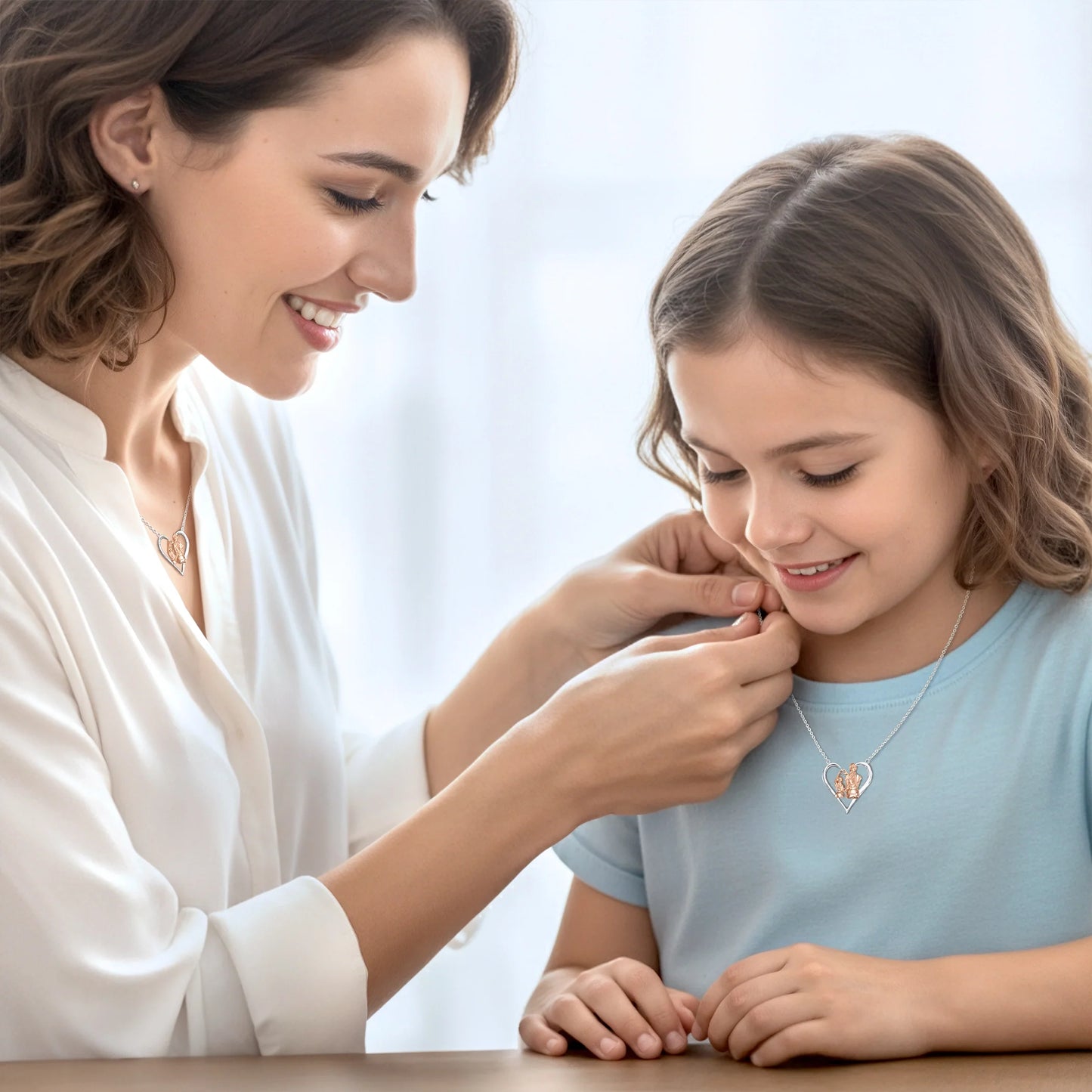 Heartbond Moments Vermeil Rosegold and Silver Necklace