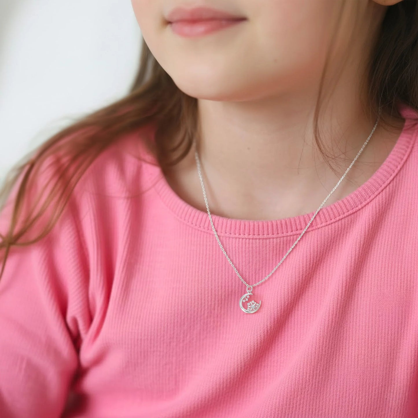 Soulyshine Lunar Snowflake Silver Necklace