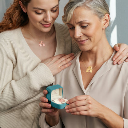 Soulyshine Personalized Mom and Her Children - Handmade Necklace in Silver/14K Gold Vermeil