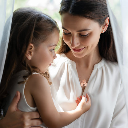 Soulyshine Personalized Mom and Her Children - Handmade Necklace in Silver/14K Gold Vermeil